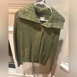 Mossimo Supply Co. Olive Cardigan Sweater